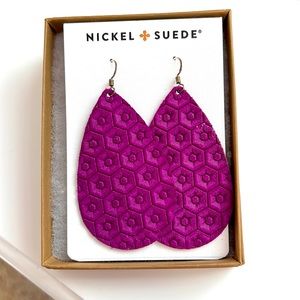 Nickel and Suede Earrings